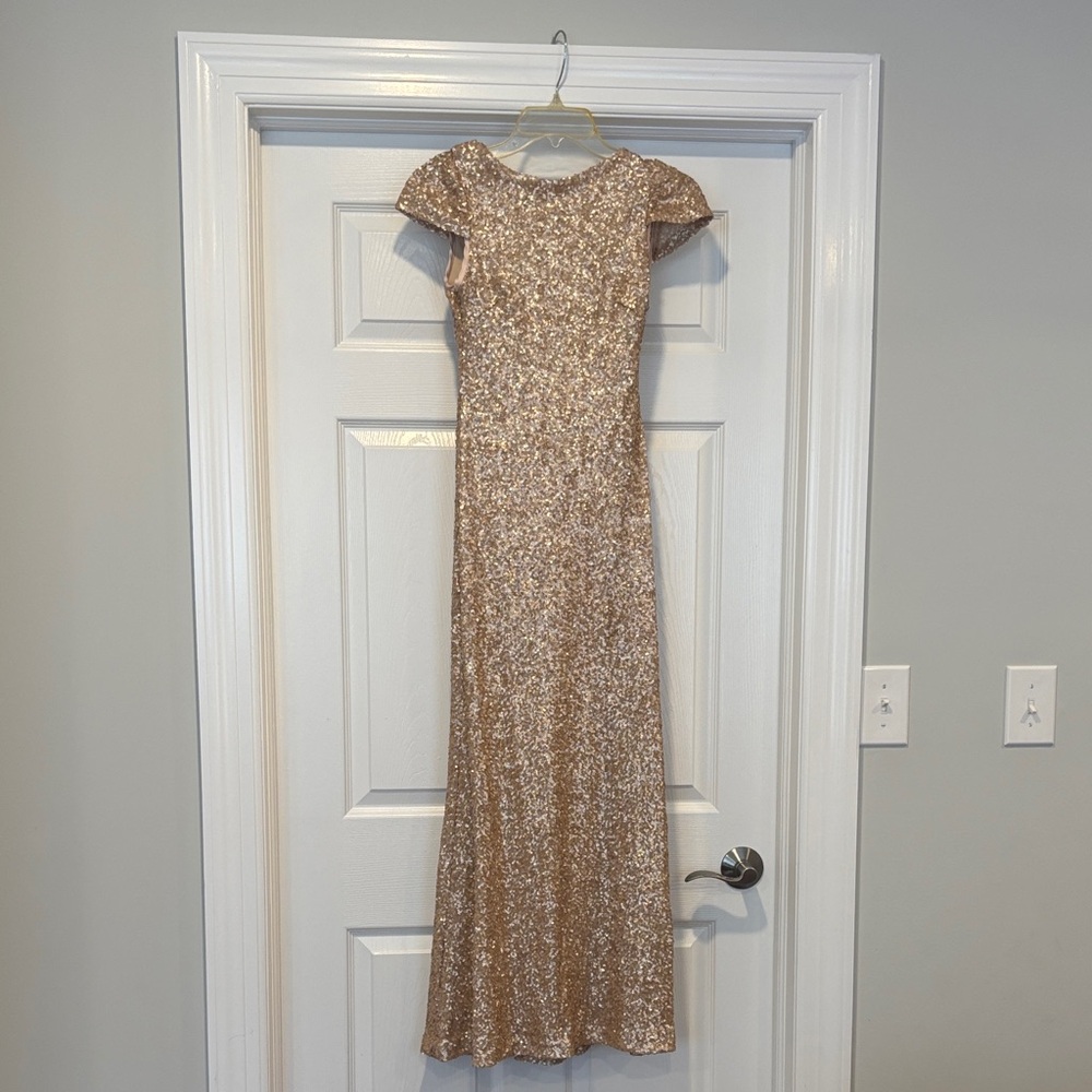 SORELLA VITA Gold Sequin Maxi Dress